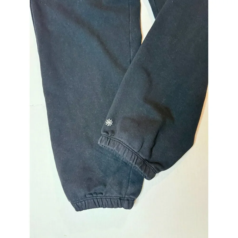 Athleta Girl Black Fleece Jogger Sweatpants Girls XL 14 Pockets Cinch Ankle